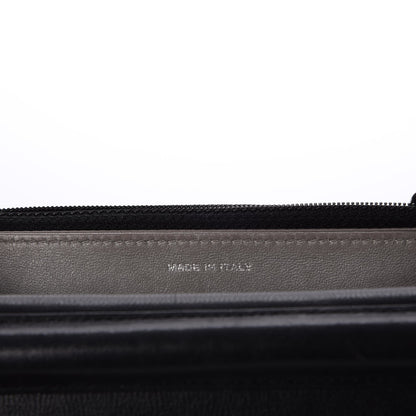 Chanel Lambskin Camellia Embossed Wallet on Chain WOC Black 7 of 17