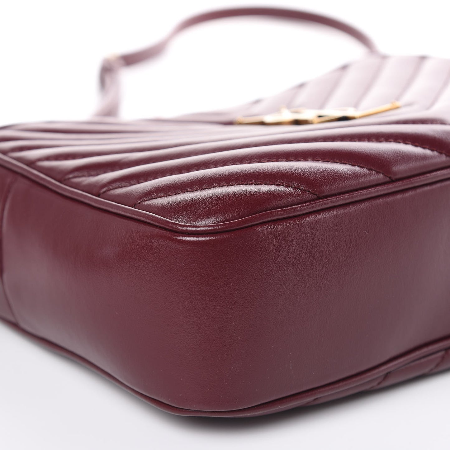 Calfskin Matelasse Monogram Lou Camera Bag Dark Legion Red