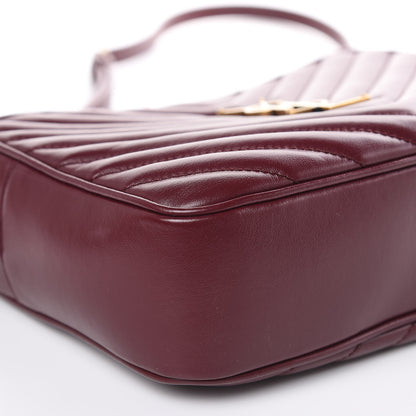 Saint Laurent Calfskin Matelasse Monogram Lou Camera Bag Dark Legion Red 7 of 8
