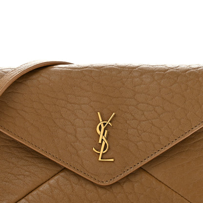 Saint Laurent Supple Lambskin Small Cassandre Chain Pouch Dark Cork 7 of 10