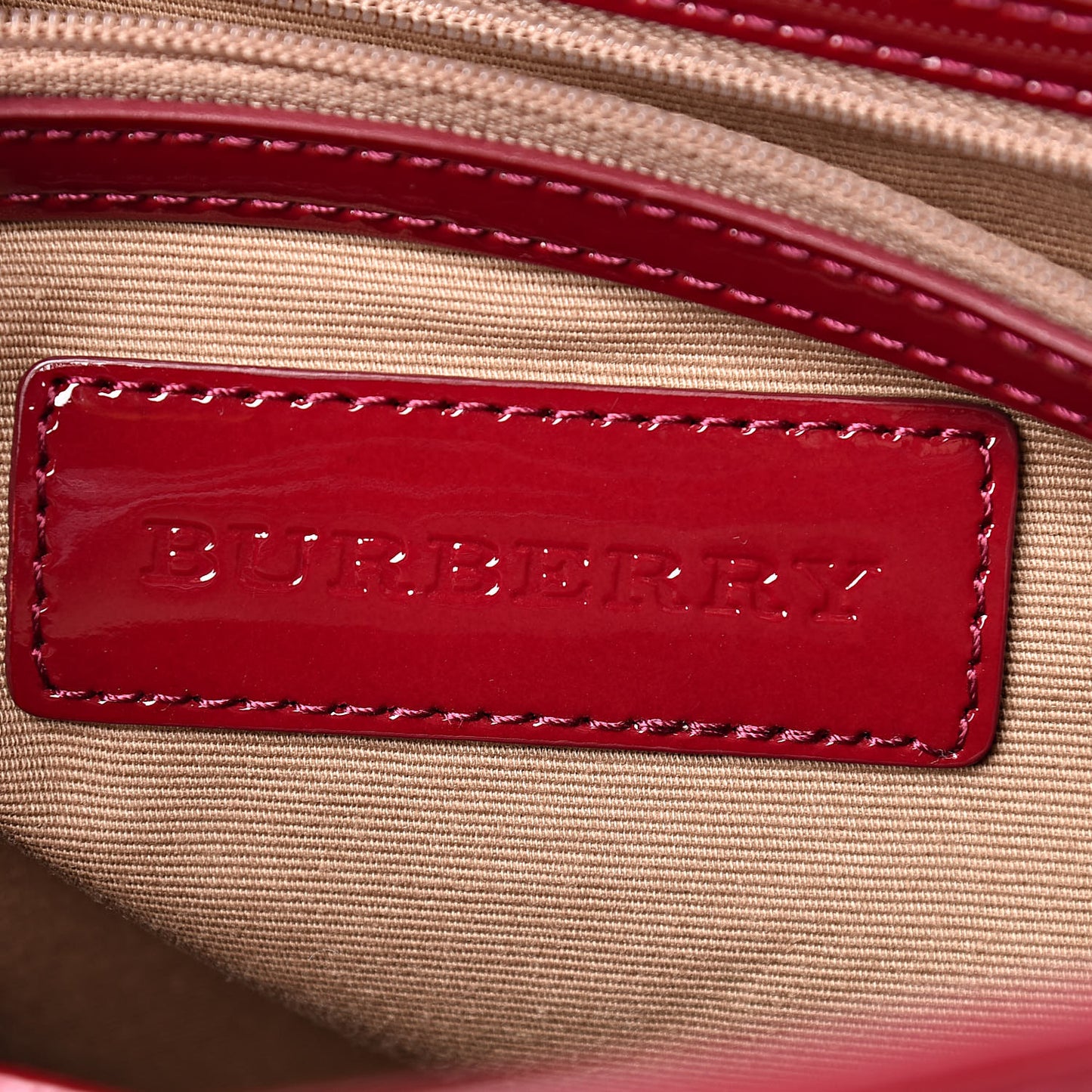 Patent Nova Check Shopper Tote Red