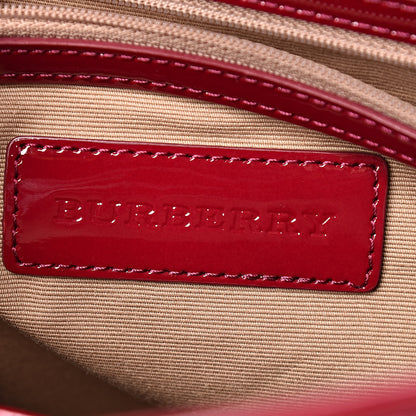 Burberry Patent Nova Check Shopper Tote Red 8 of 10