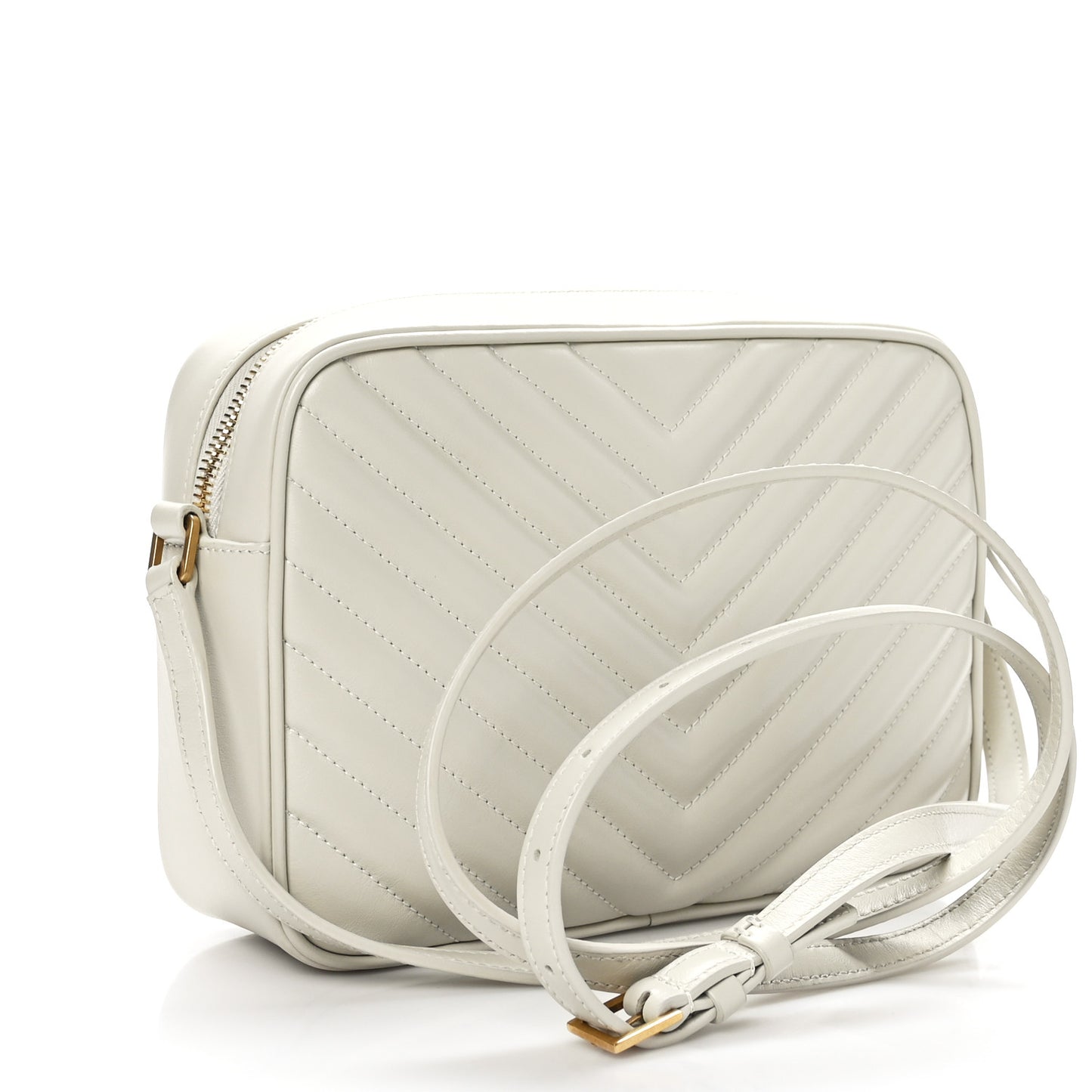 Calfskin Matelasse Monogram Lou Camera Bag Crema Soft