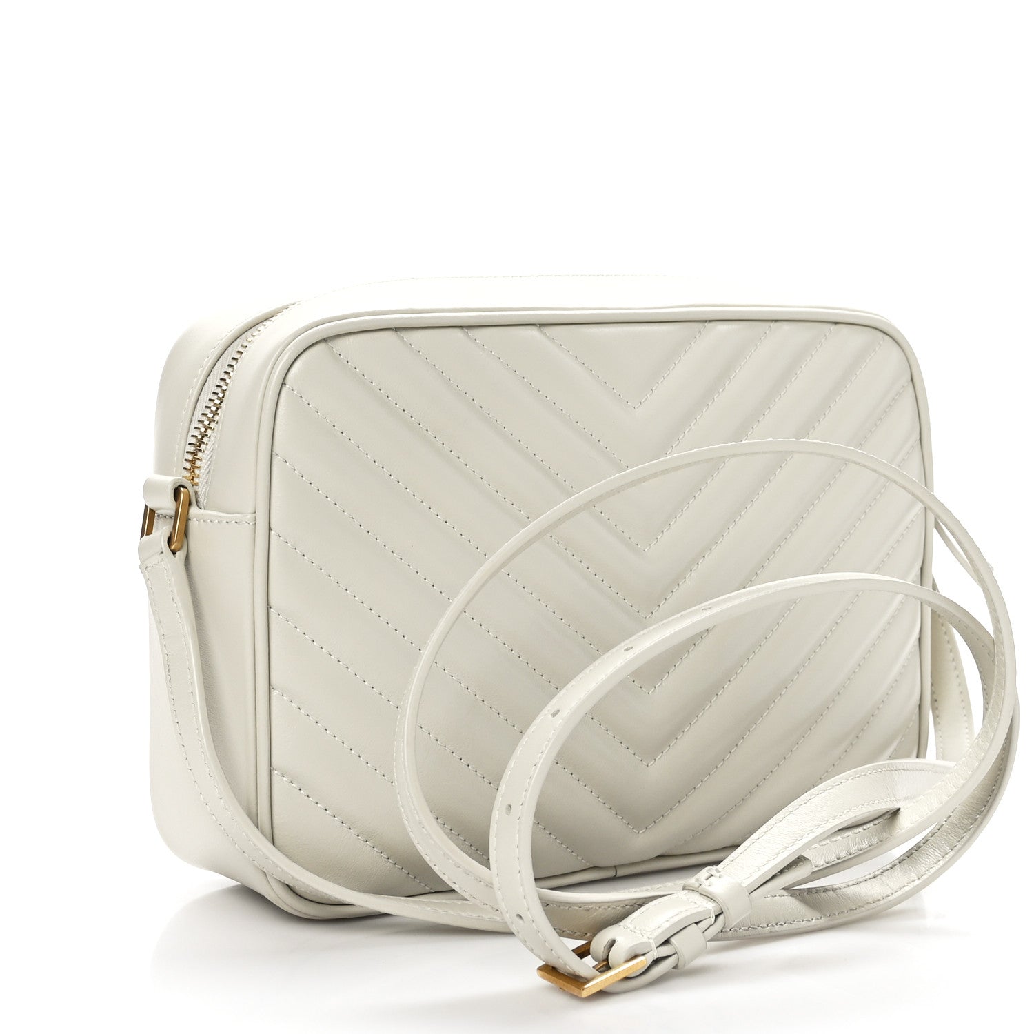 Saint Laurent Calfskin Matelasse Monogram Lou Camera Bag Crema Soft 3 of 9