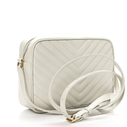 Saint Laurent Calfskin Matelasse Monogram Lou Camera Bag Crema Soft 3 of 9