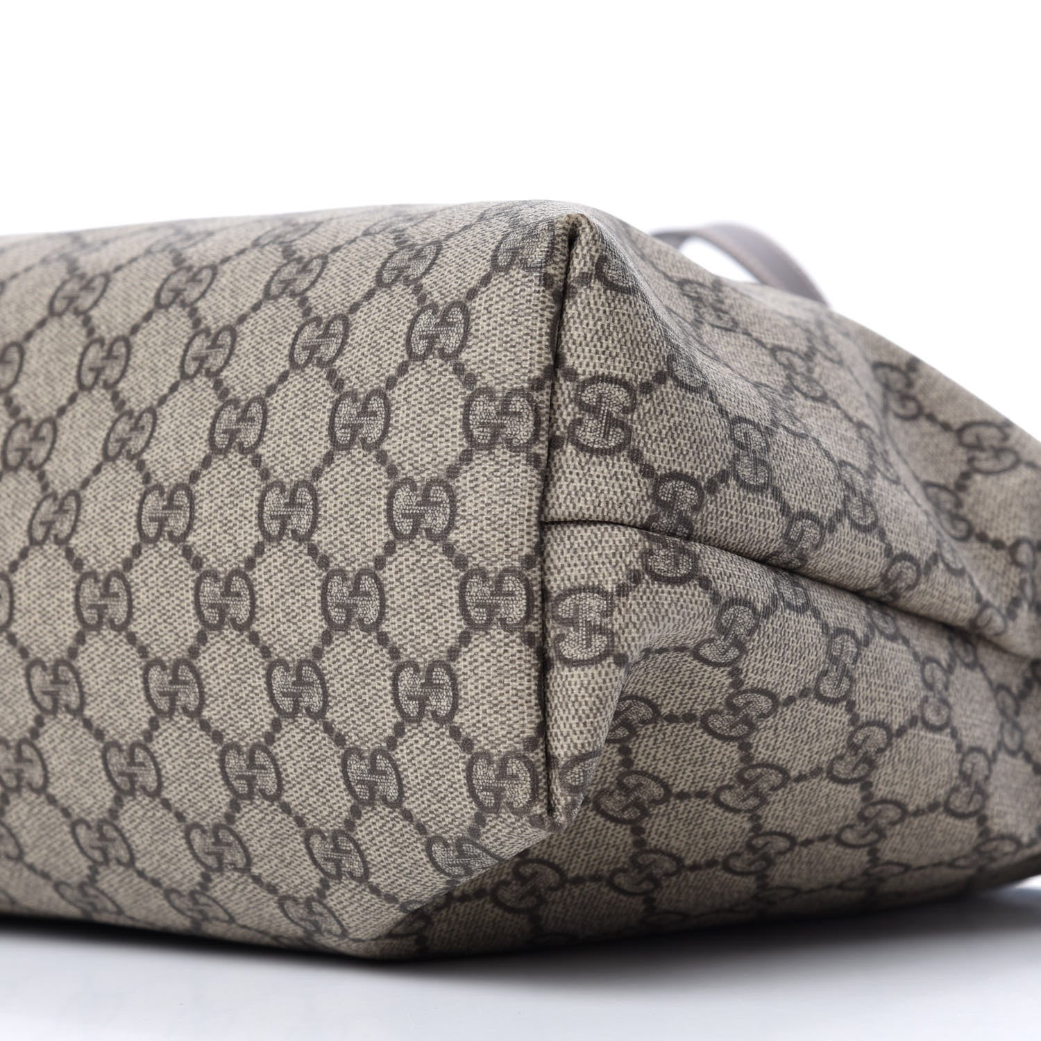 Gucci GG Supreme Monogram Medium Zippered Shopping Tote Dark Brown 7 of 11