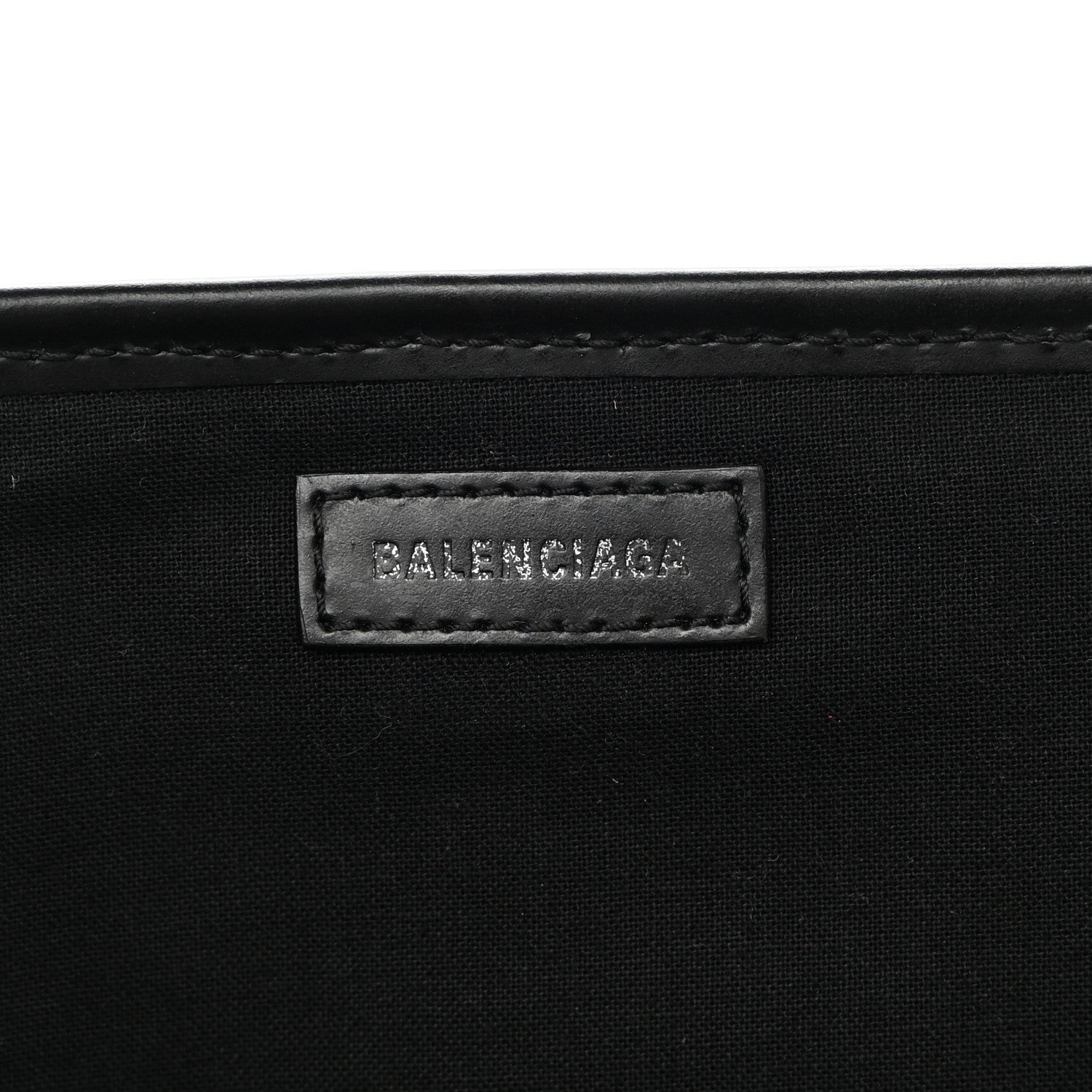 Balenciaga Cotton Canvas Calfskin S Navy Cabas Black 7 of 15