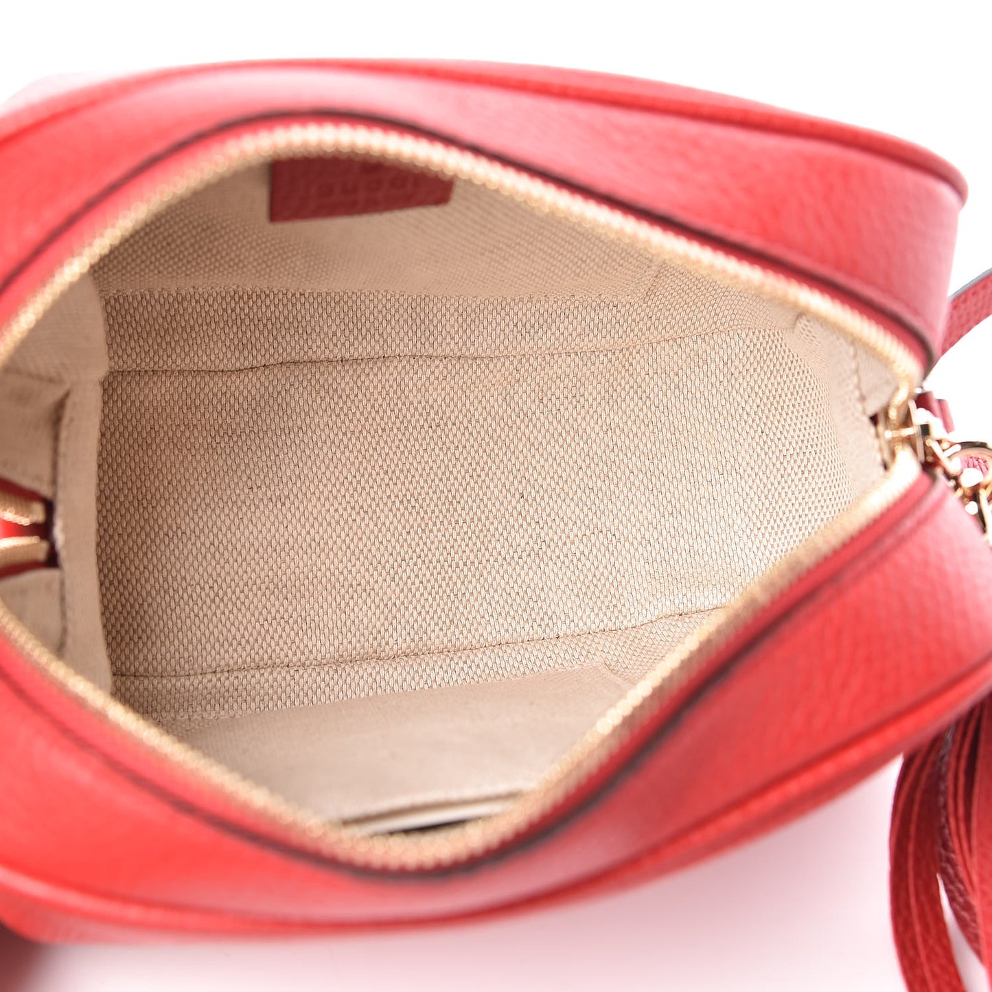 Pebbled Calfskin Small Soho Disco Bag Tabasco Red