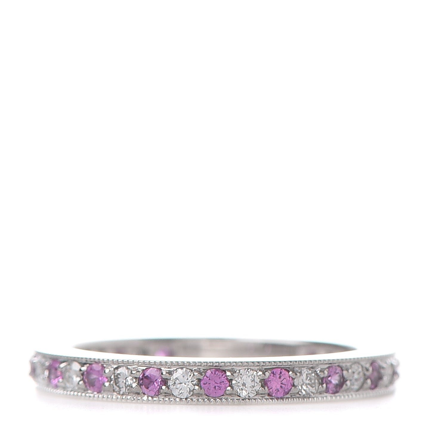 Platinum Diamond Pink Sapphire Legacy Ring 47 4.25