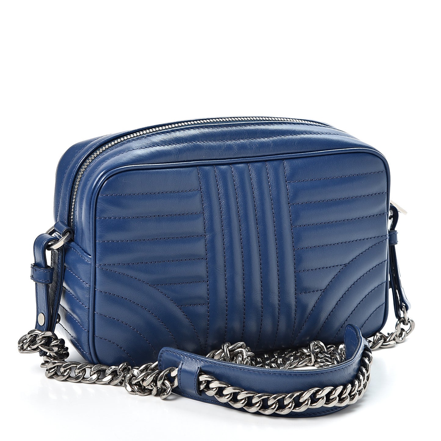 Soft Calfskin Diagramme Crossbody Bag Bluette