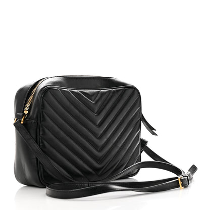 Saint Laurent Calfskin Matelasse Monogram Lou Camera Bag Black 3 of 25