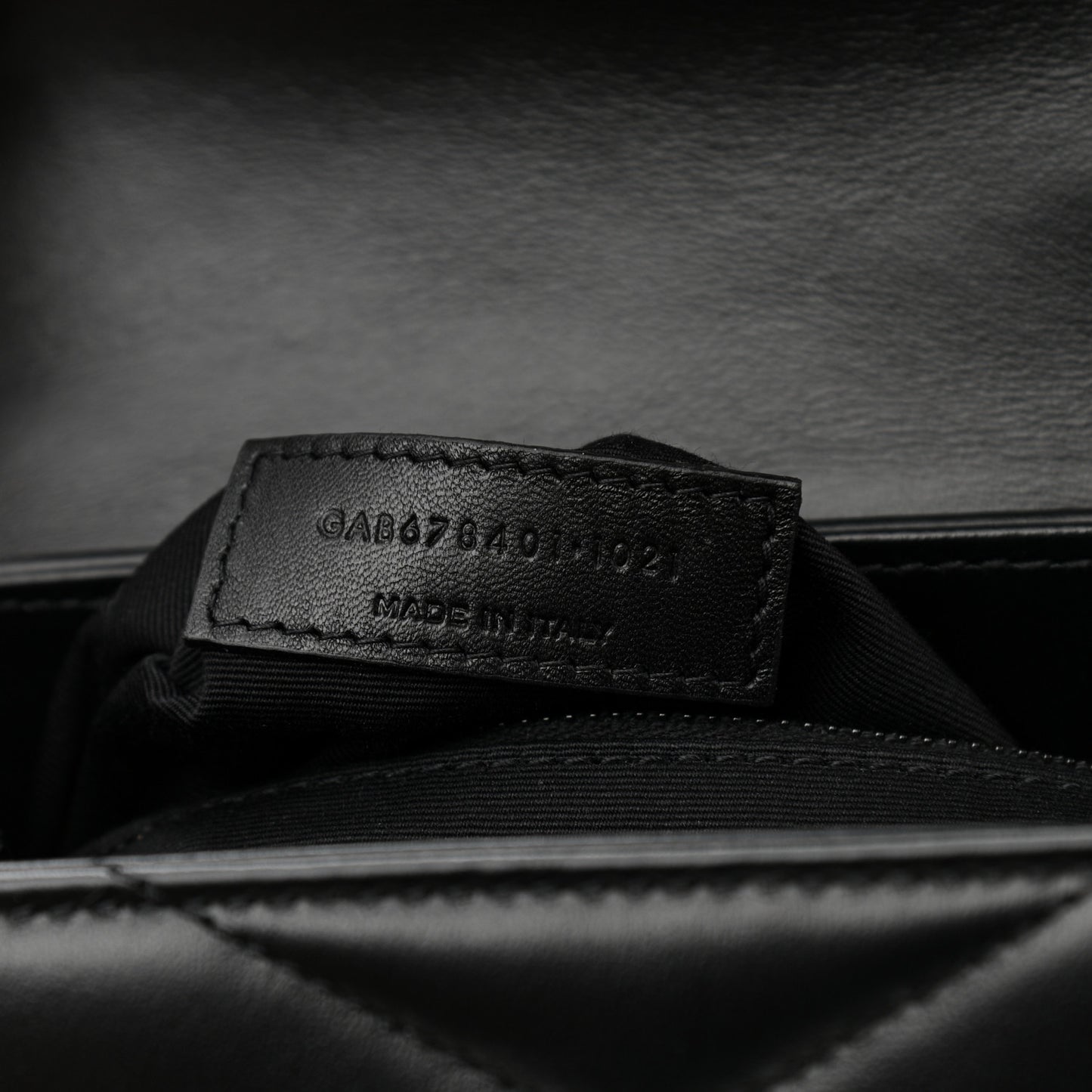 Calfskin Y Quilted Monogram Toy Loulou Crossbody Bag Black