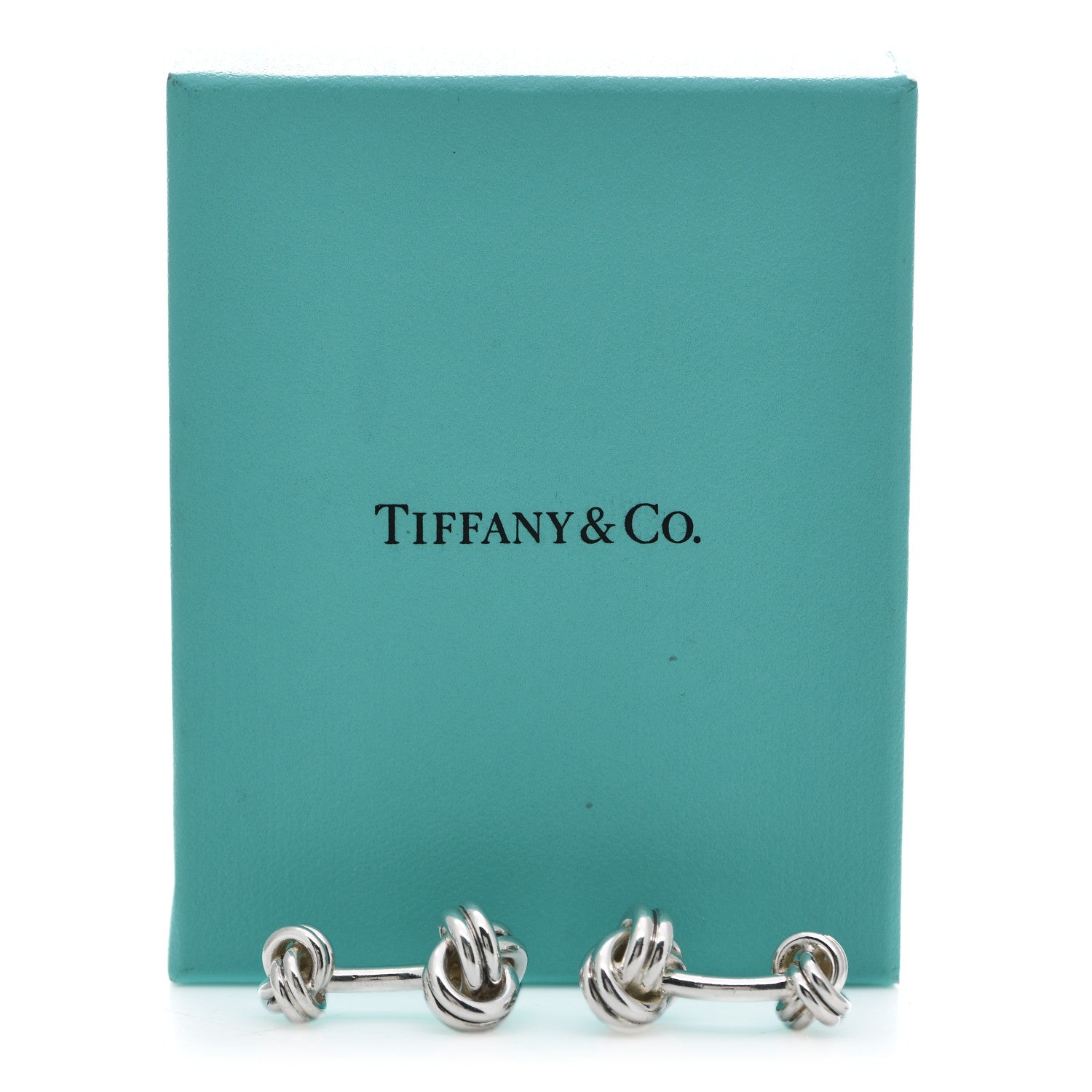 Tiffany Sterling Silver Double Knot Cufflinks 4 of 4