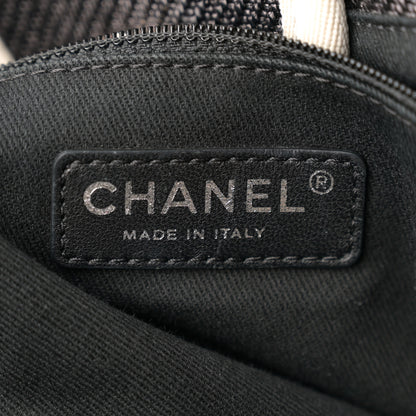 Chanel Woven Straw Raffia Medium Deauville Tote Black White 6 of 19