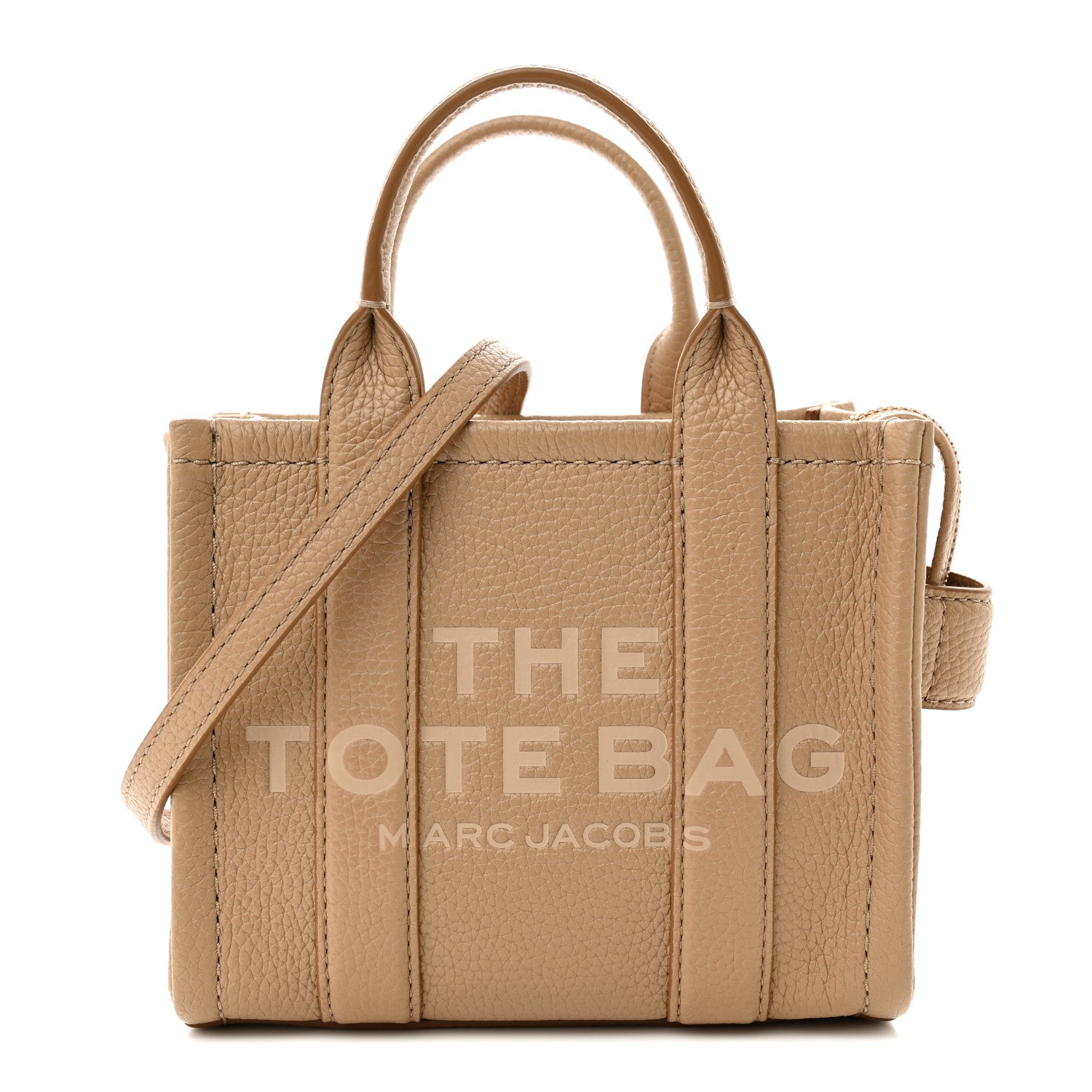 Marc Jacobs Grained Calfskin Micro The Tote Bag Camel 1 of 11