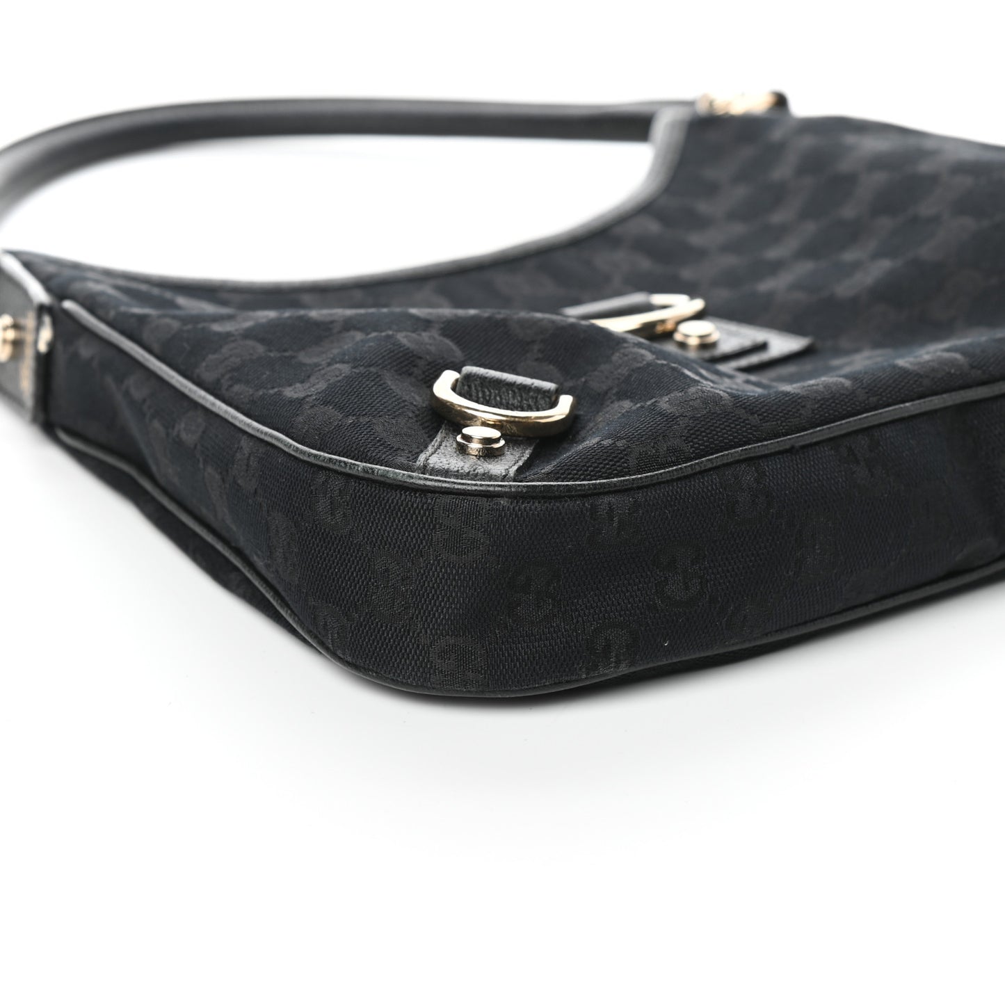 Monogram Medium Abbey D Ring Hobo Black