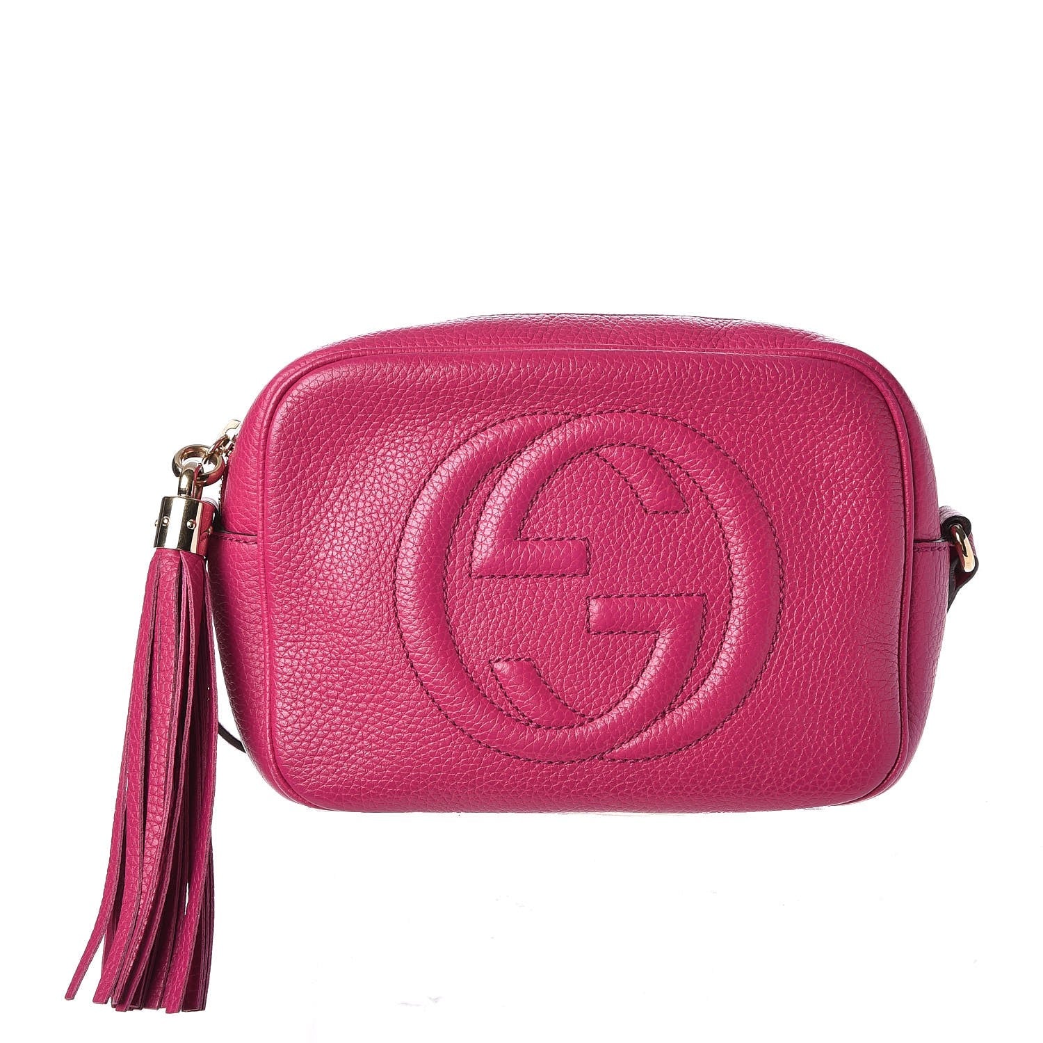 Gucci Pebbled Calfskin Small Soho Disco Bag Bright Bougainvillea 1 of 7