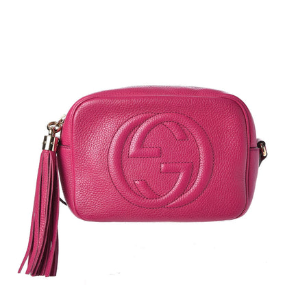 Gucci Pebbled Calfskin Small Soho Disco Bag Bright Bougainvillea 1 of 7