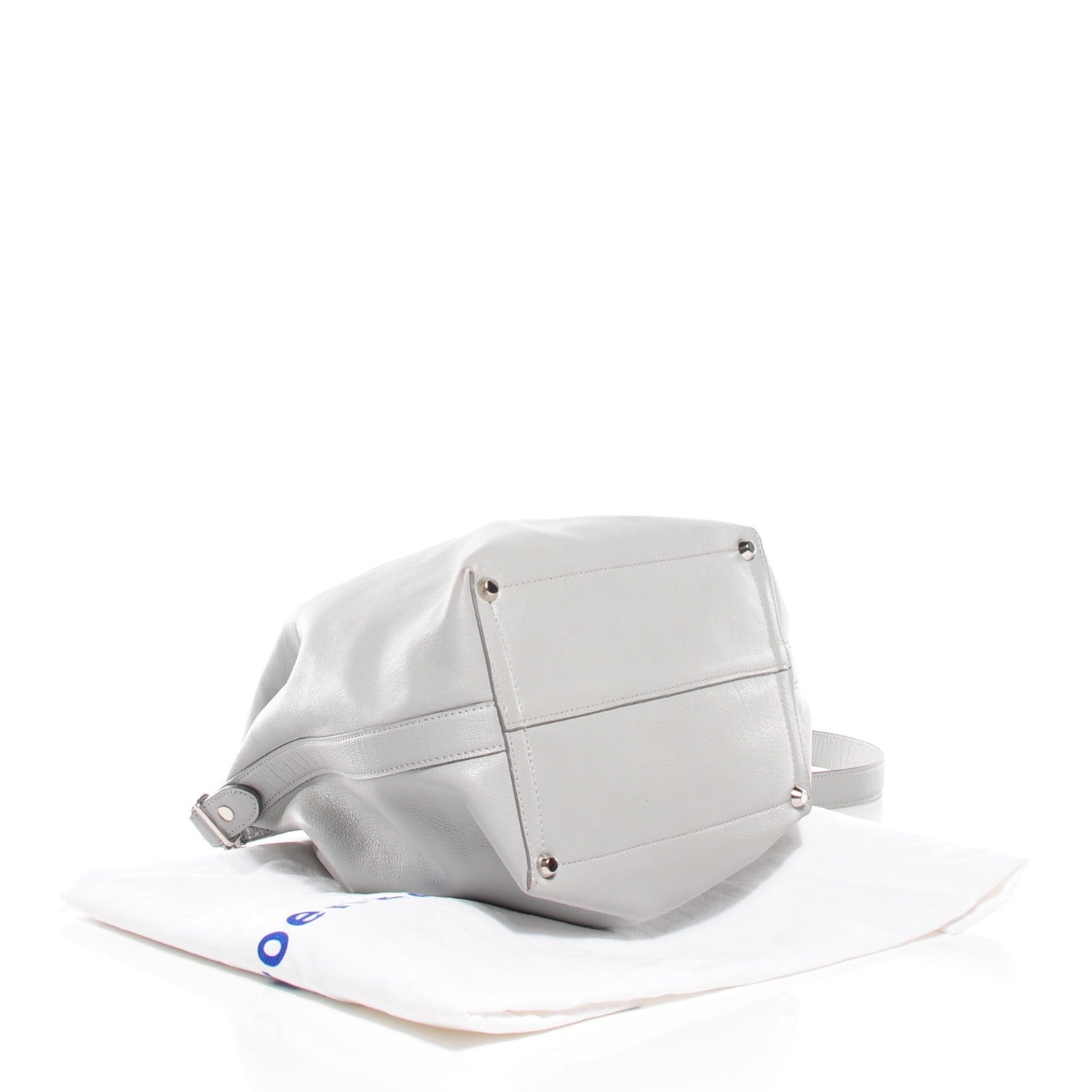 Proenza Schouler Grained Leather Medium Bucket Bag Icy Pearl 4 of 9