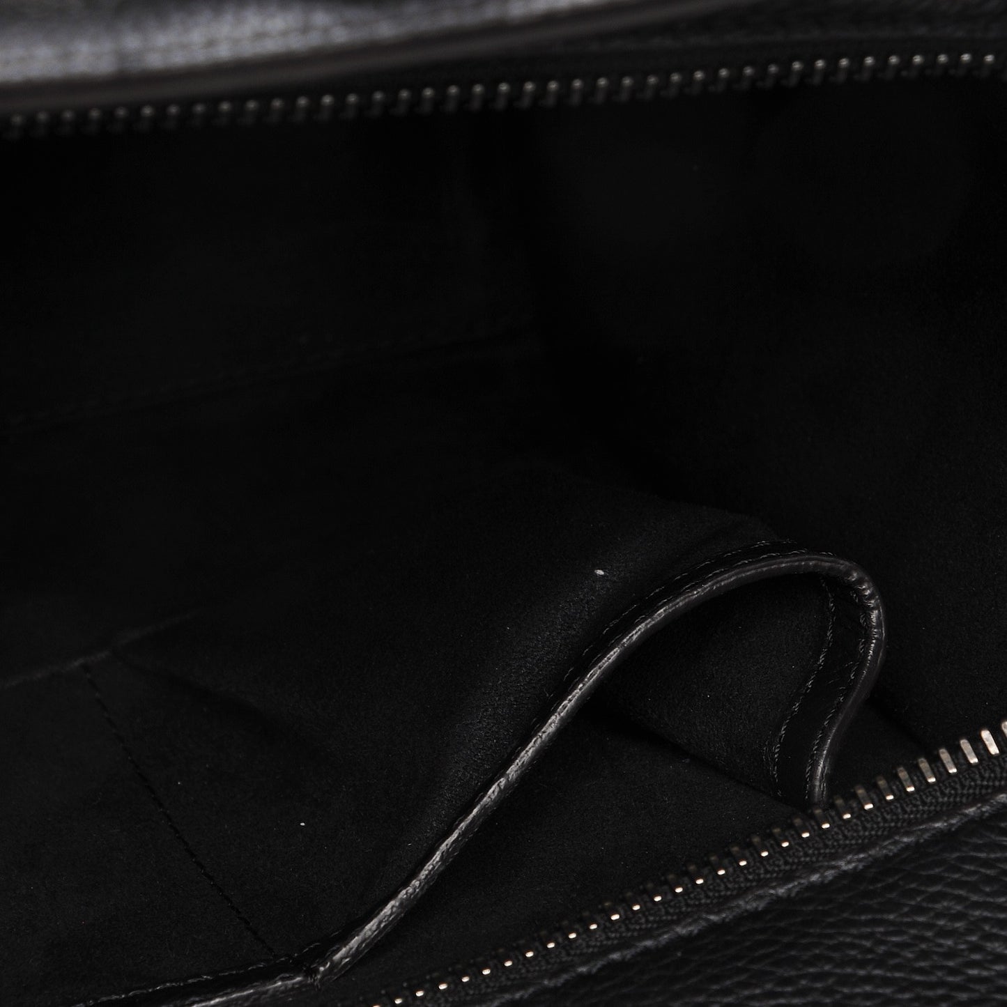 Drummed Calfskin Micro Luggage Black