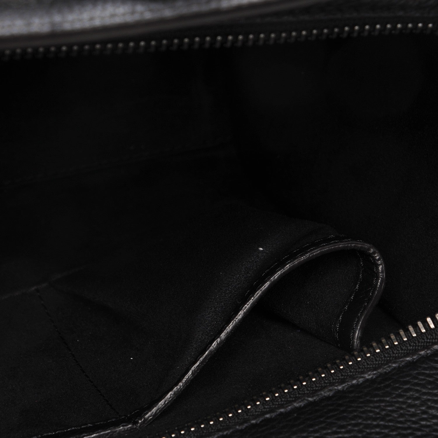 Celine Drummed Calfskin Micro Luggage Black 5 of 8