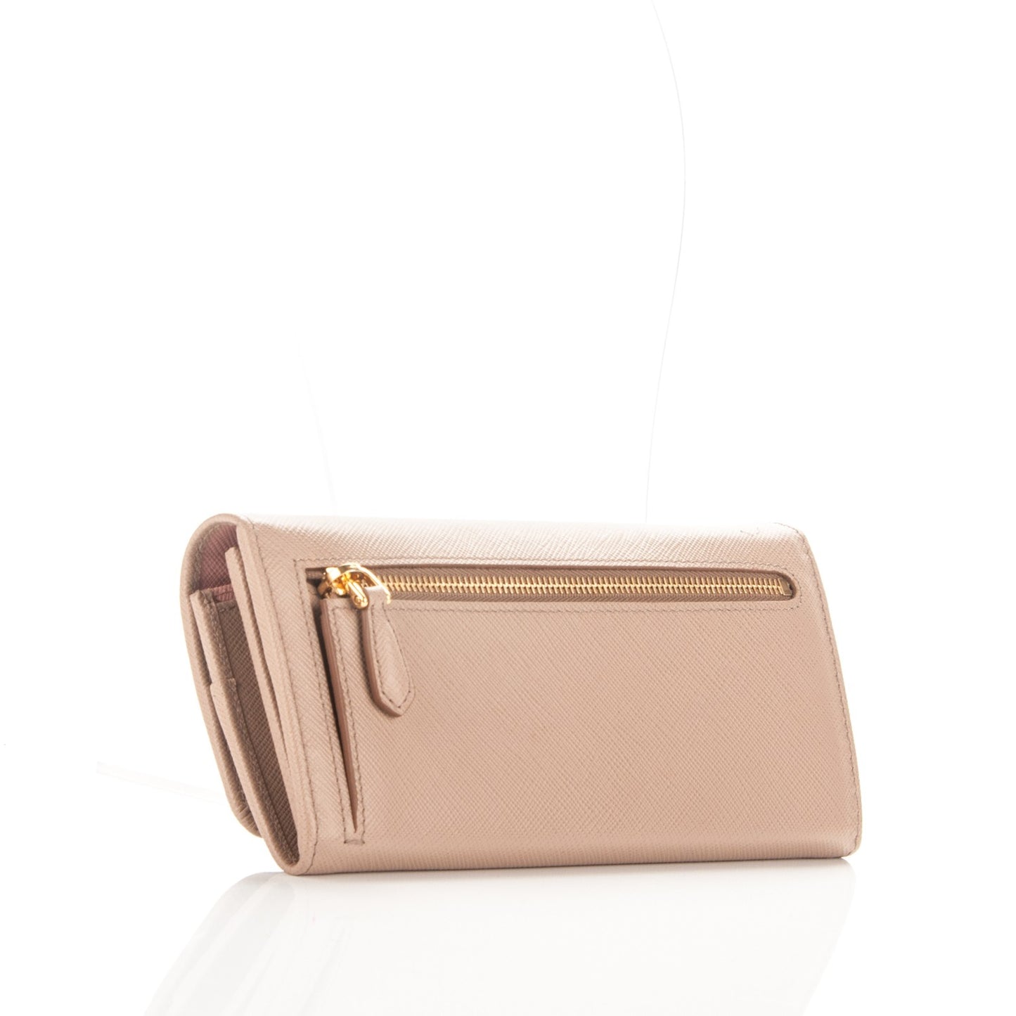 Saffiano Colour Continental Flap Wallet Cammeo Orchidea