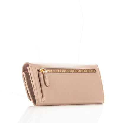 Prada Saffiano Colour Continental Flap Wallet Cammeo Orchidea 3 of 7