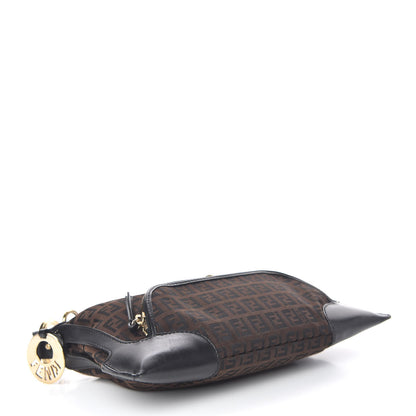 Fendi Zucchino Cuoio Small Chef Pocket Shoulder Bag Black Moro 4 of 12