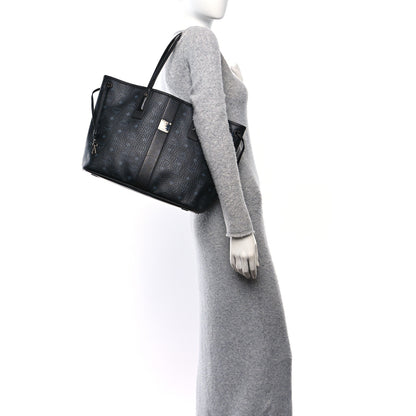 MCM Visetos Medium Liz Reversible Shopper Tote Black 2 of 18