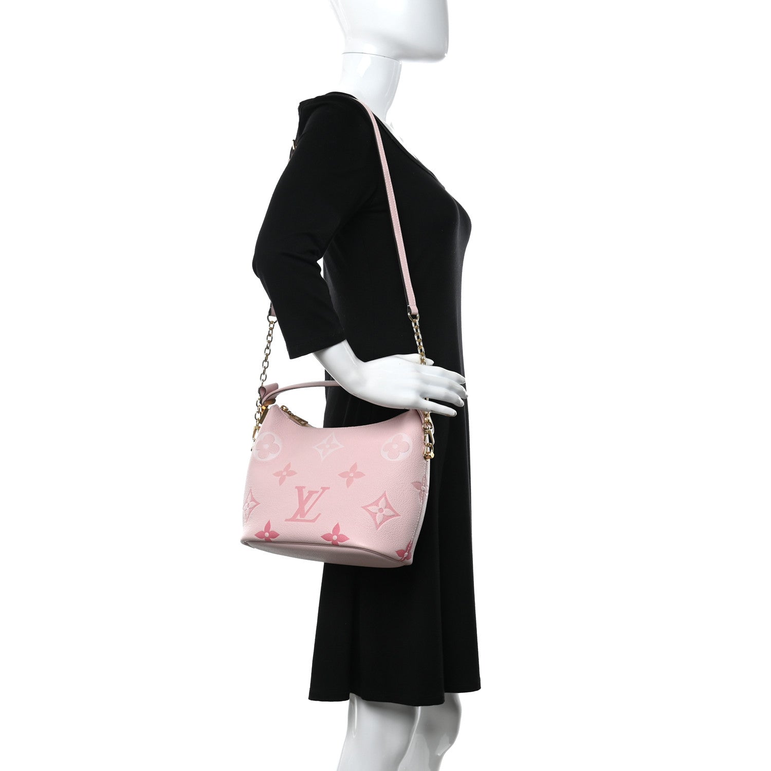 Louis Vuitton Empreinte Monogram Giant By The Pool Marshmallow Hobo PM Bouton De Rose 2 of 8