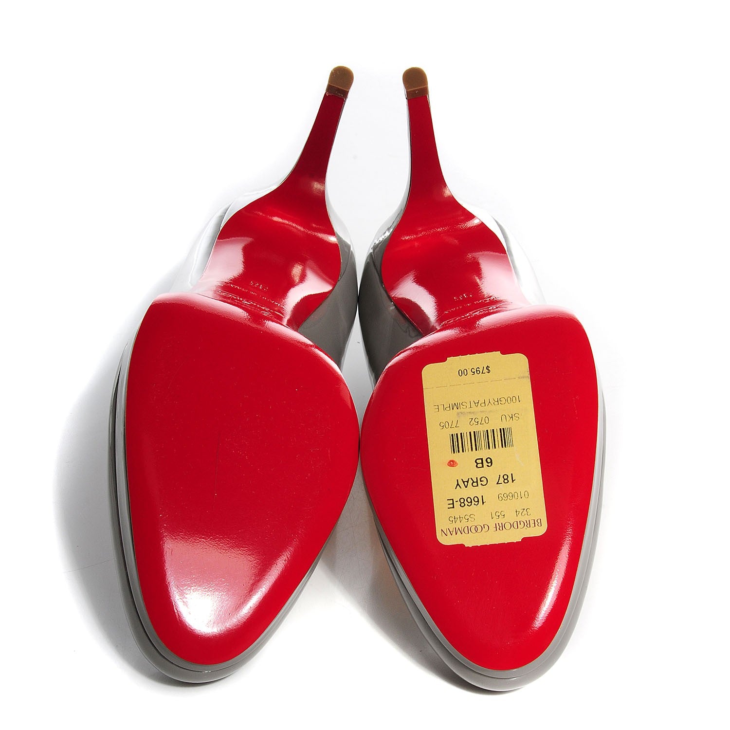 Christian Louboutin Patent New Simple 100 Pumps 36 Gris 5 of 6