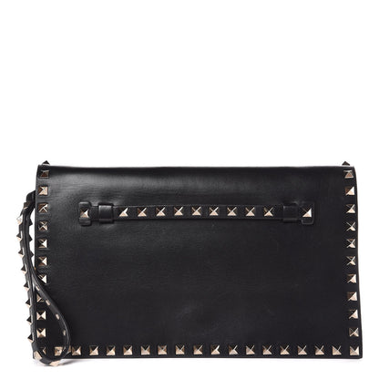 Valentino Garavani Nappa Rockstud Wristlet Clutch Black 1 of 7