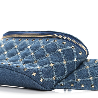 Valentino Garavani Denim Rockstud Spike Belt Bag Denim 9 of 10
