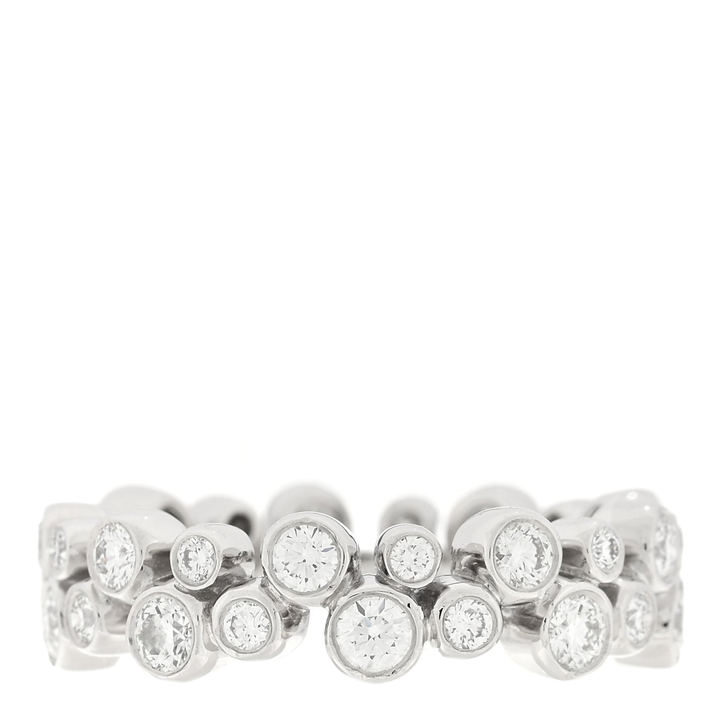 Platinum Diamond Bubble Band Ring 51 5.75