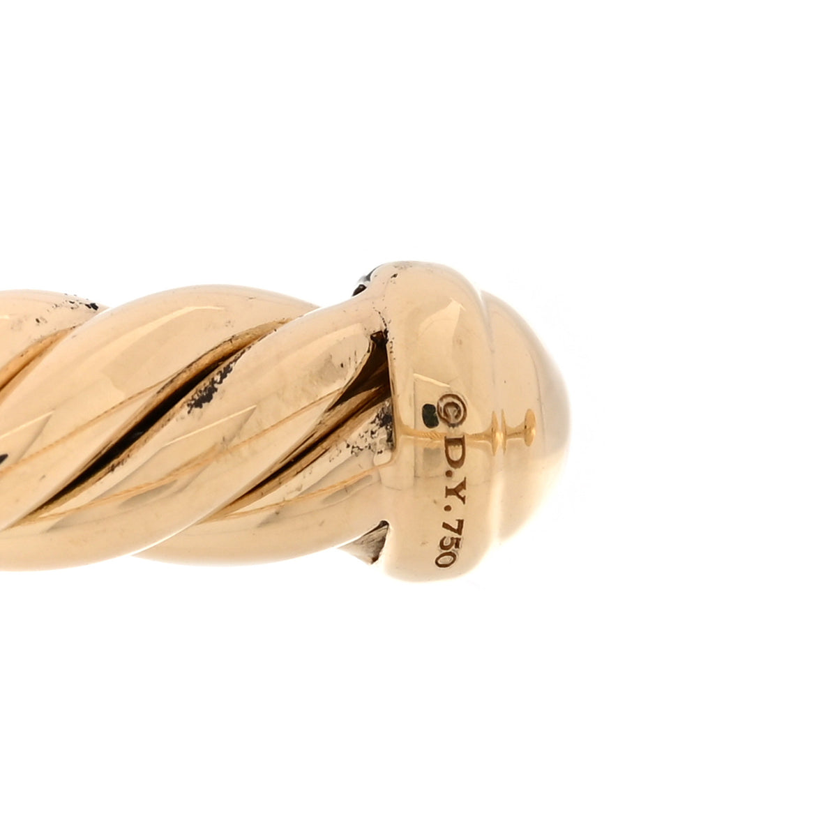 18K Yellow Gold Diamond 4mm Cablespira X Station Cable Bracelet