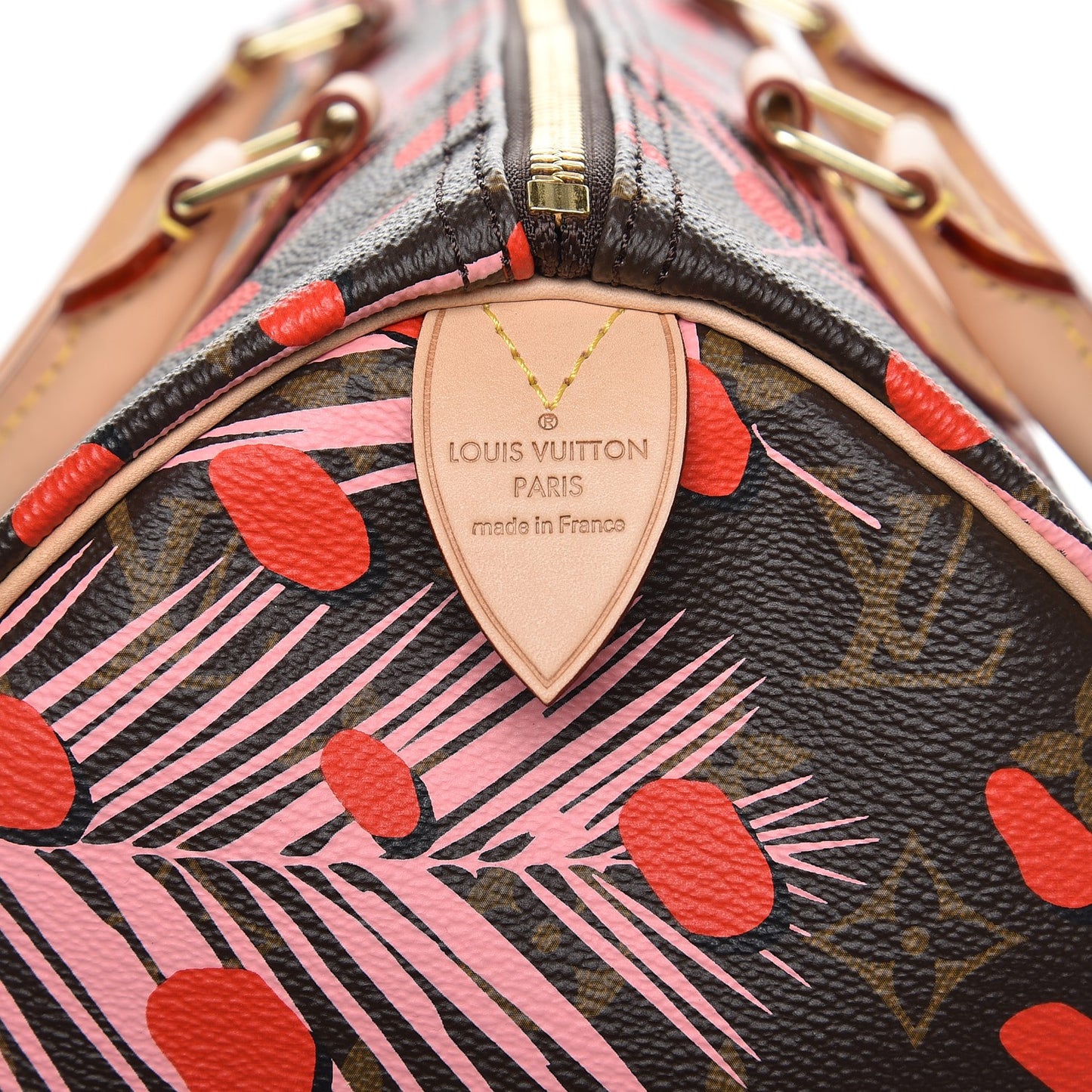 Monogram Jungle Dots Speedy 30 Sugar Pink Poppy