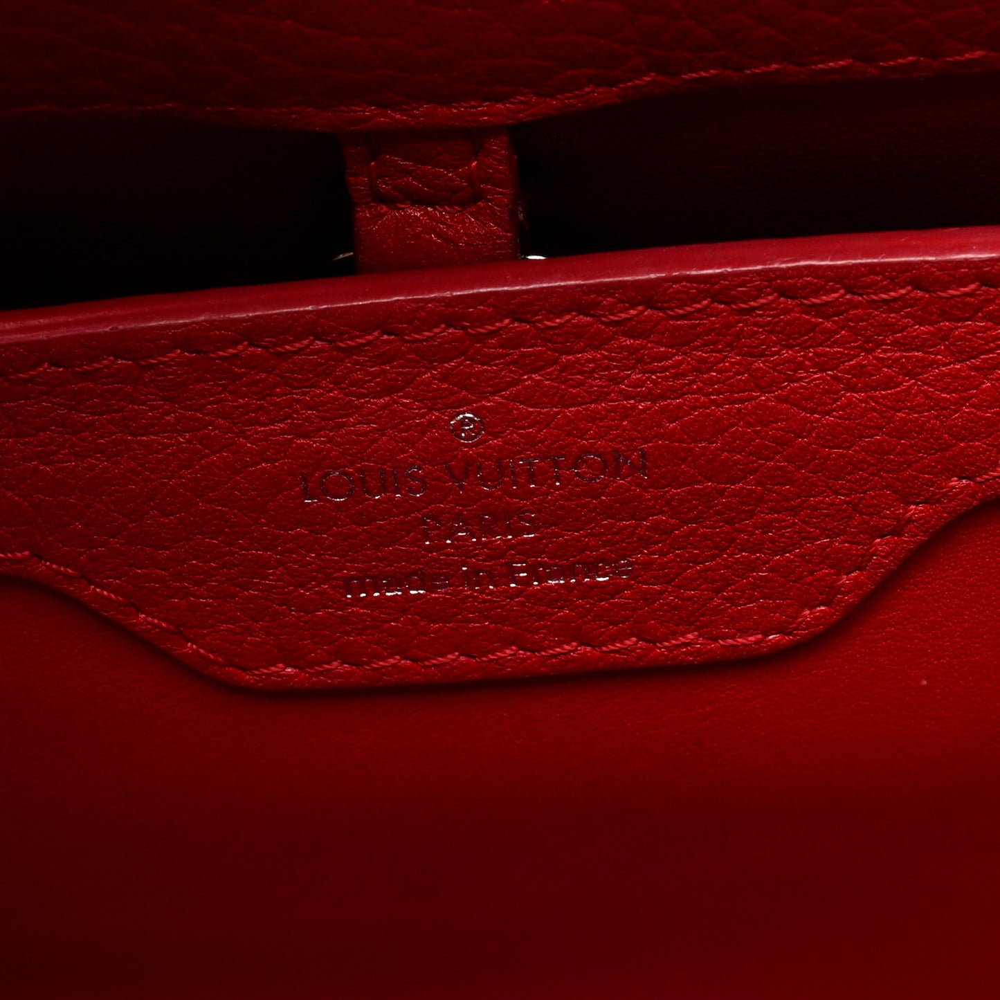 Taurillon Snakeskin Capucines BB Rubis