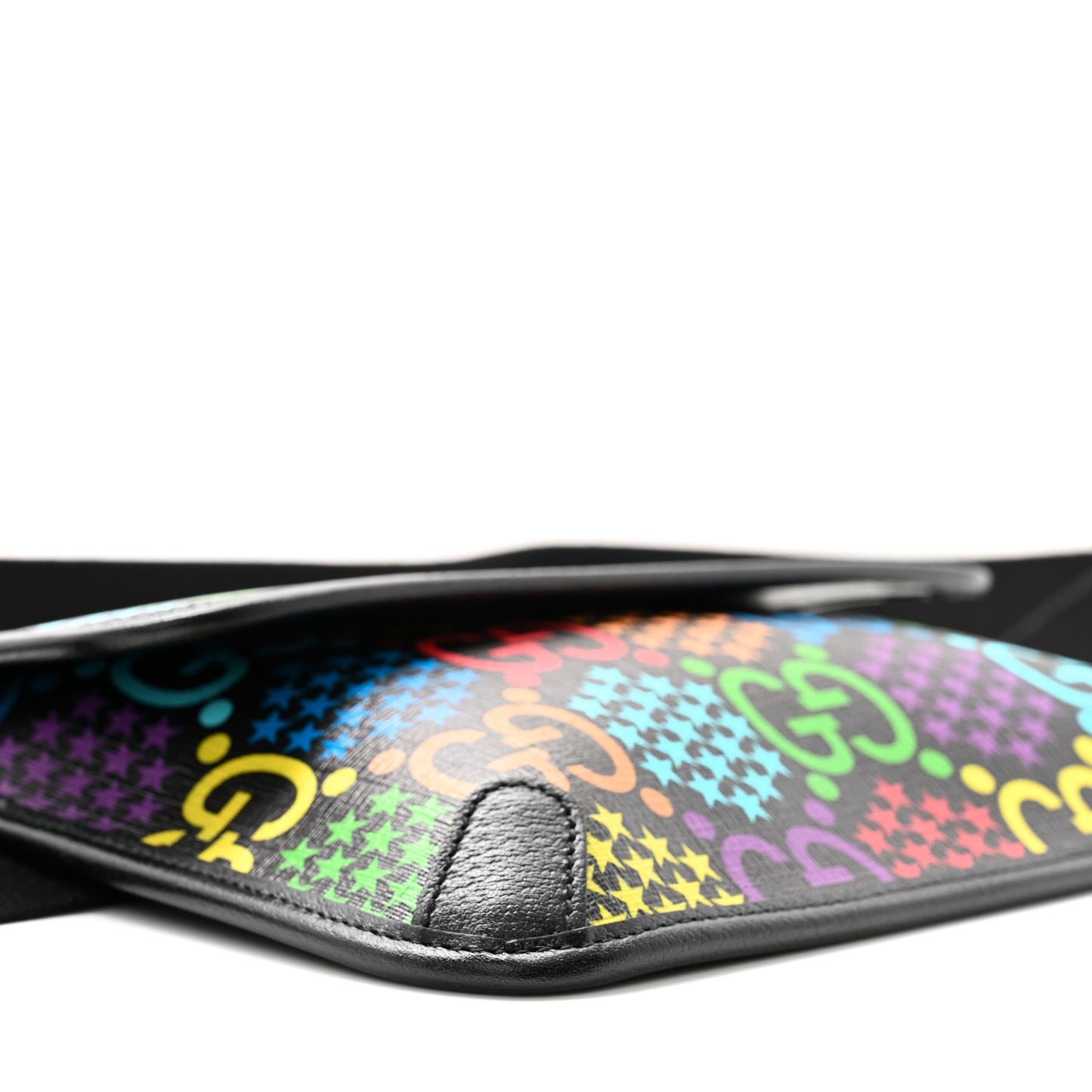 GG Supreme Monogram Psychedelic Slim Belt Bag Black