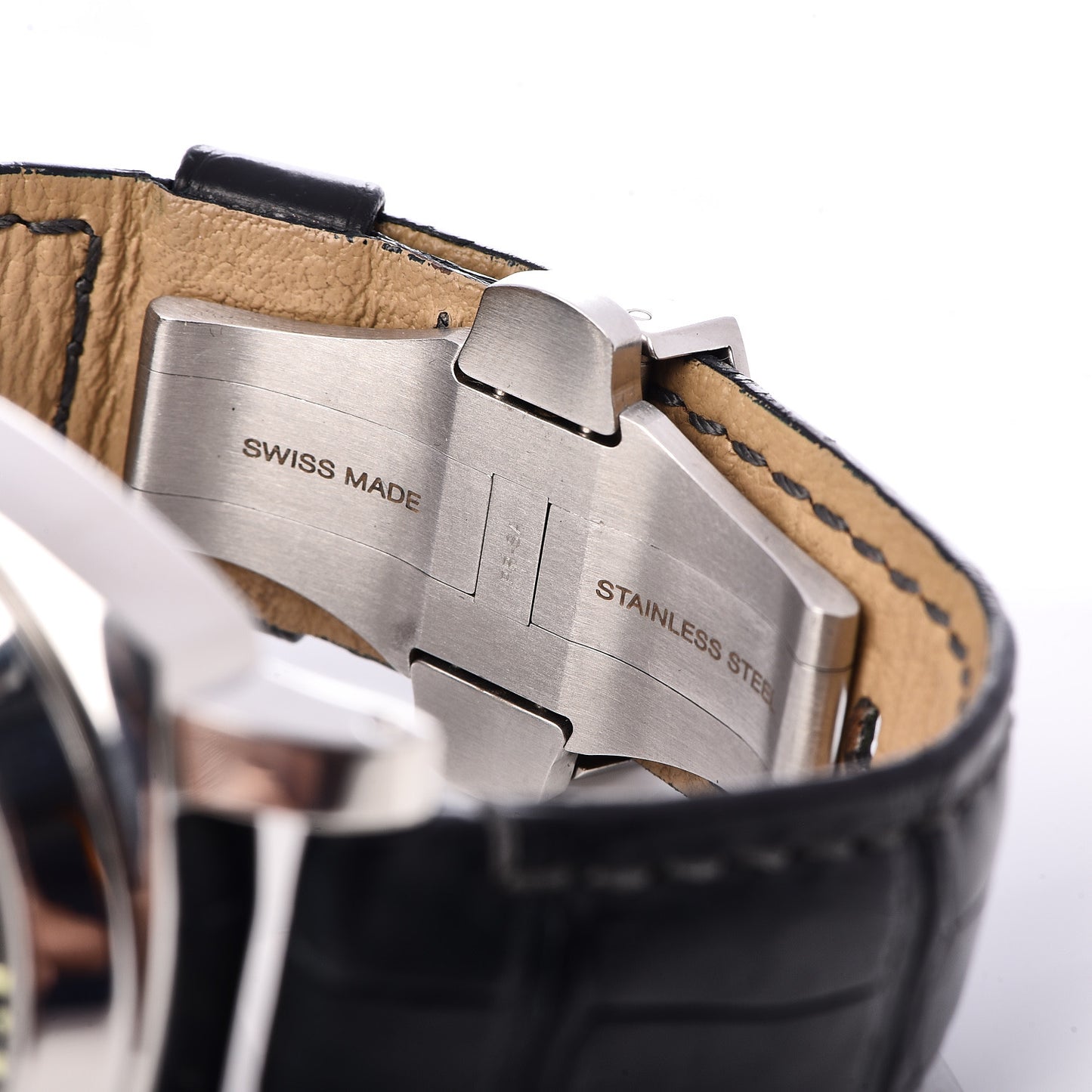 Stainless Steel Alligator 44mm Luminor 3 Day Power Reserve Automatic Watch Black PAM01090
