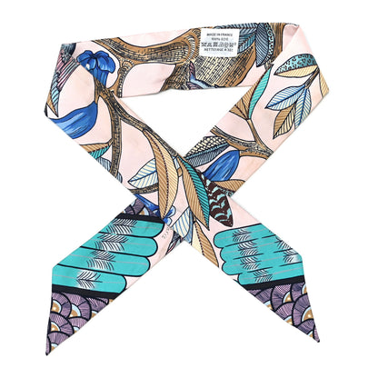 Hermes Silk Tree Of Song Twilly Rose Pale Turquoise 1 of 6