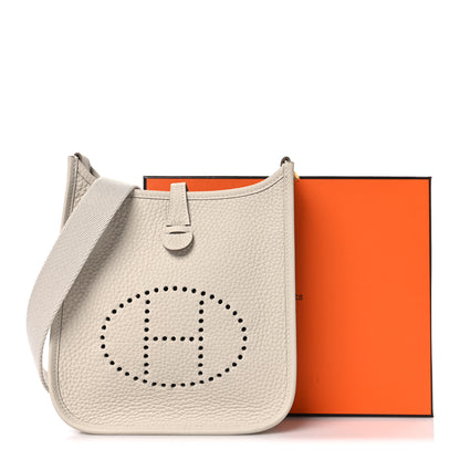 Hermes Taurillon Clemence Evelyne TPM Craie 11 of 11