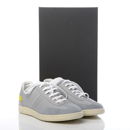 Christian Dior Homme Smooth Calfskin Suede Mens B01 Sneakers 40 Grey Yellow 9 of 9
