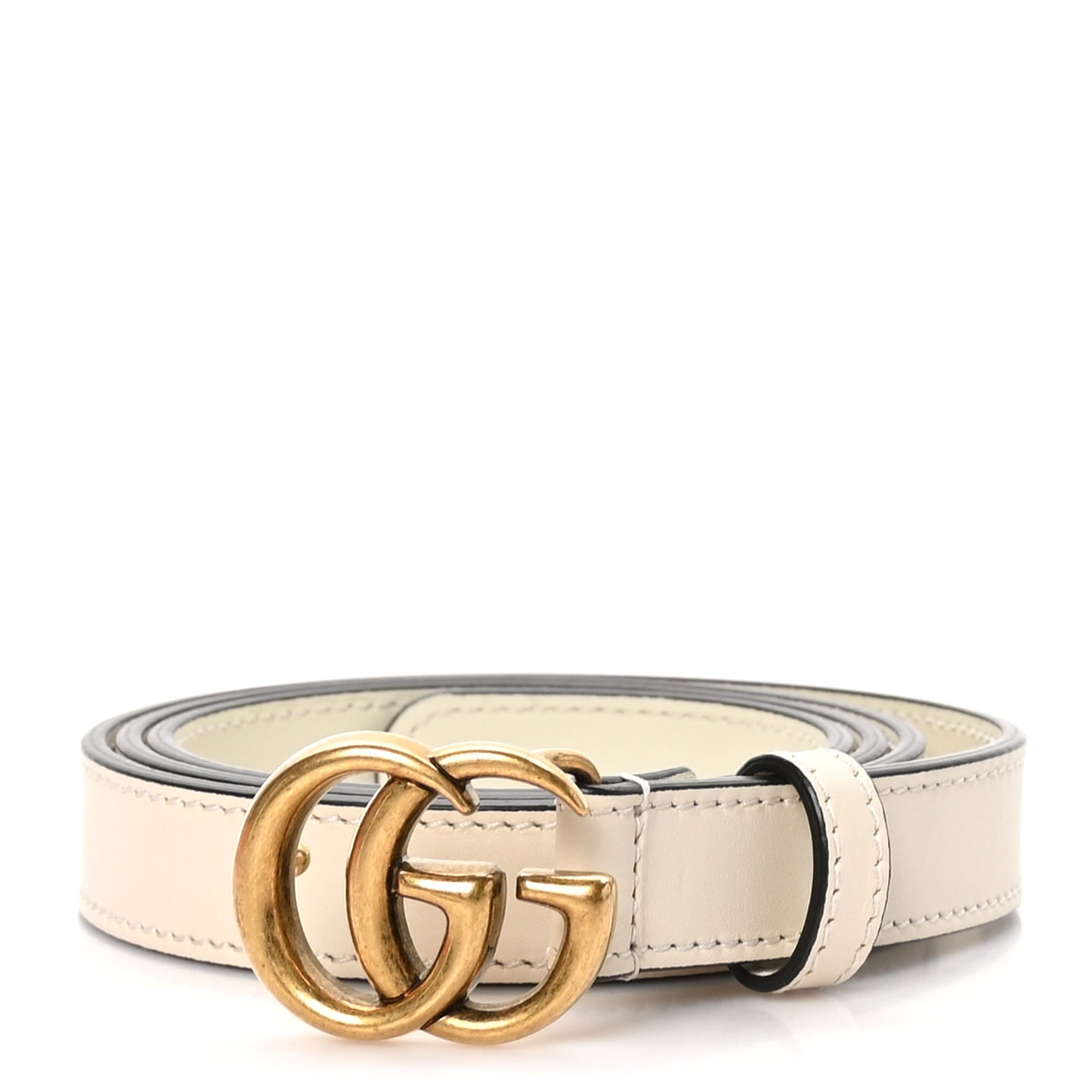 Calfskin Double G 20mm Belt 90 36 Mystic White