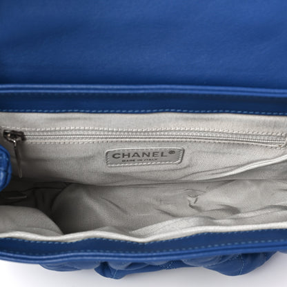 Chanel Washed Lambskin Quilted Medium Chain Around Messenger Blue 4 of 6