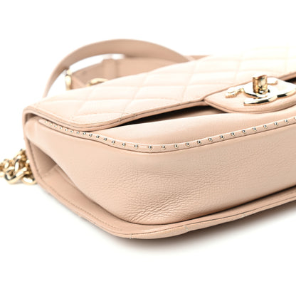 Chanel Caviar Quilted Small Studded Flap Beige 8 of 9