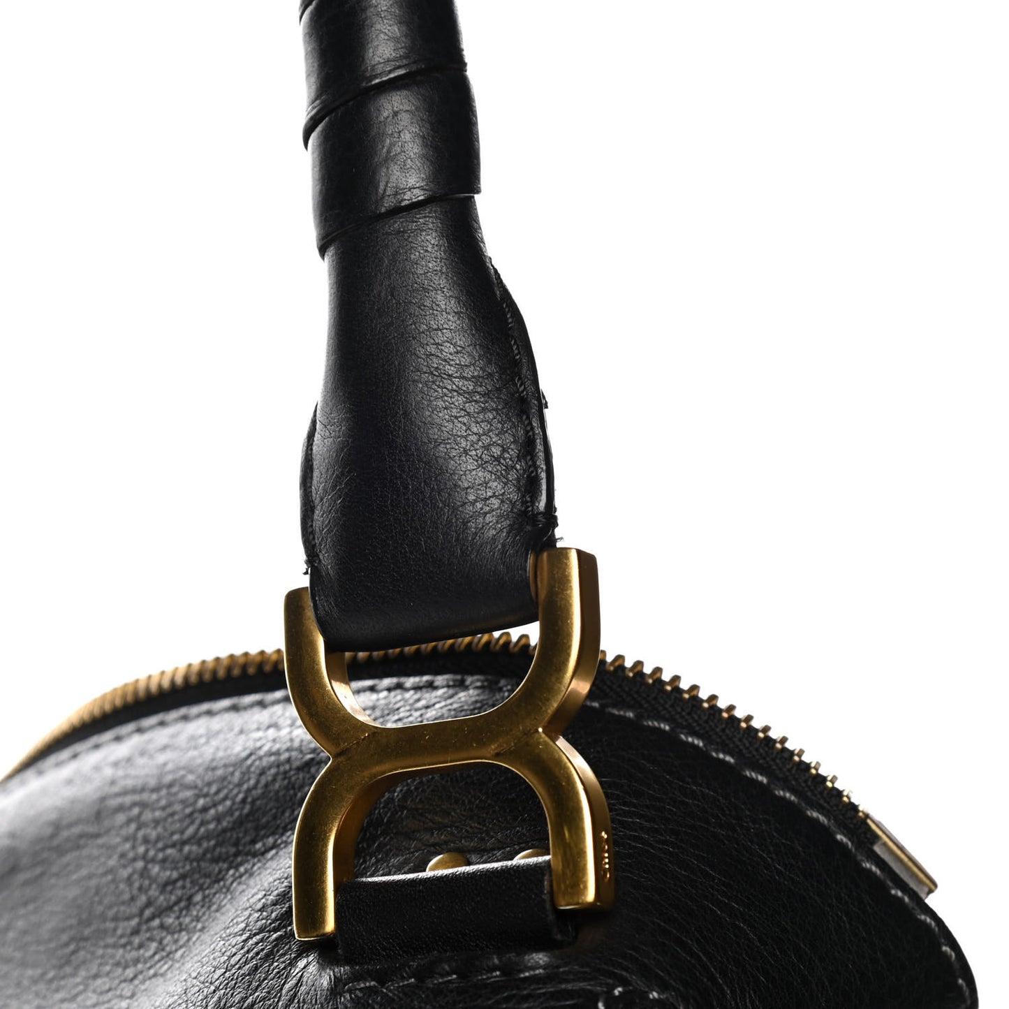 Calfskin Medium Marcie Satchel Black