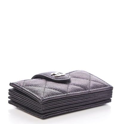 Chanel Iridescent Caviar Quilted Gusseted Card Holder Black 4 of 9