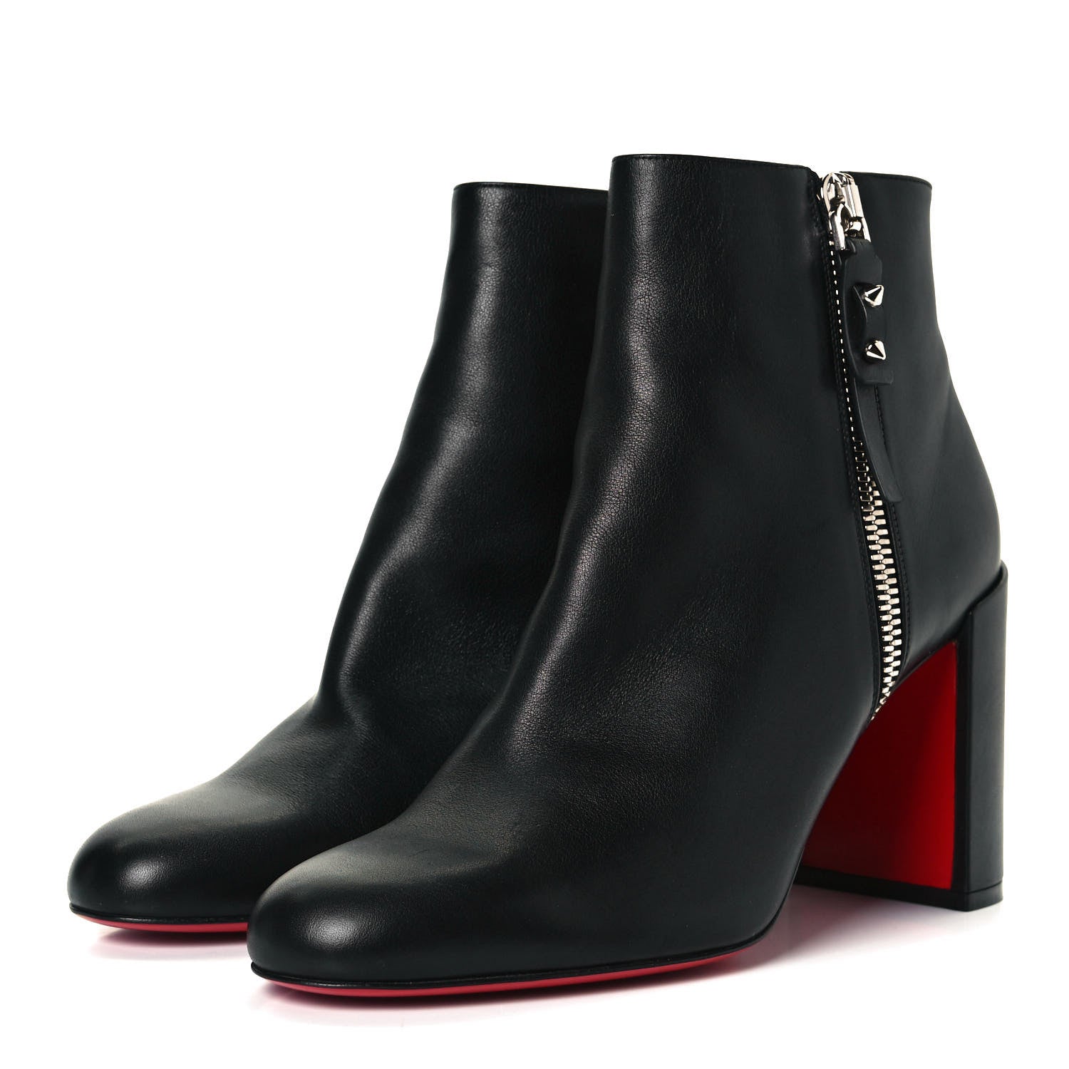 Christian Louboutin Calfskin Ziptotal 85 Ankle Boots 40 Black 2 of 9