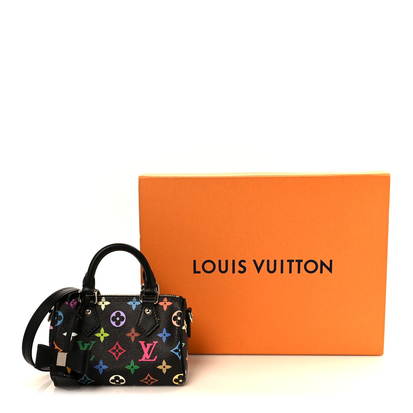 LV X TM Monogram Multicolor Nano Speedy Black