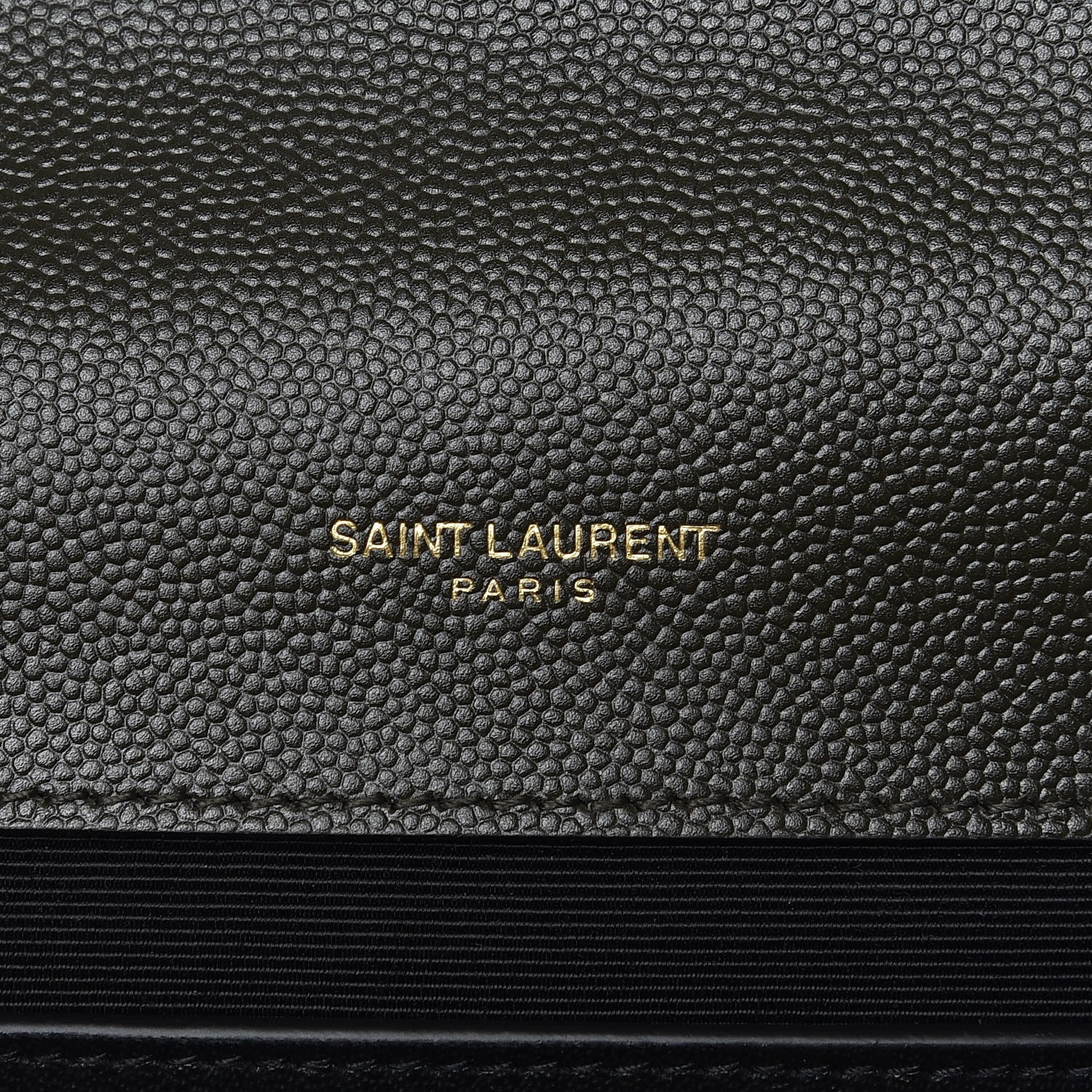 Saint Laurent Grain De Poudre Textured Mixed Matelasse Triquilt Medium Monogram Satchel Dark Tea 8 of 10